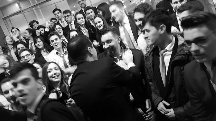 José Alberto Pina con los integrantes de su exbanda